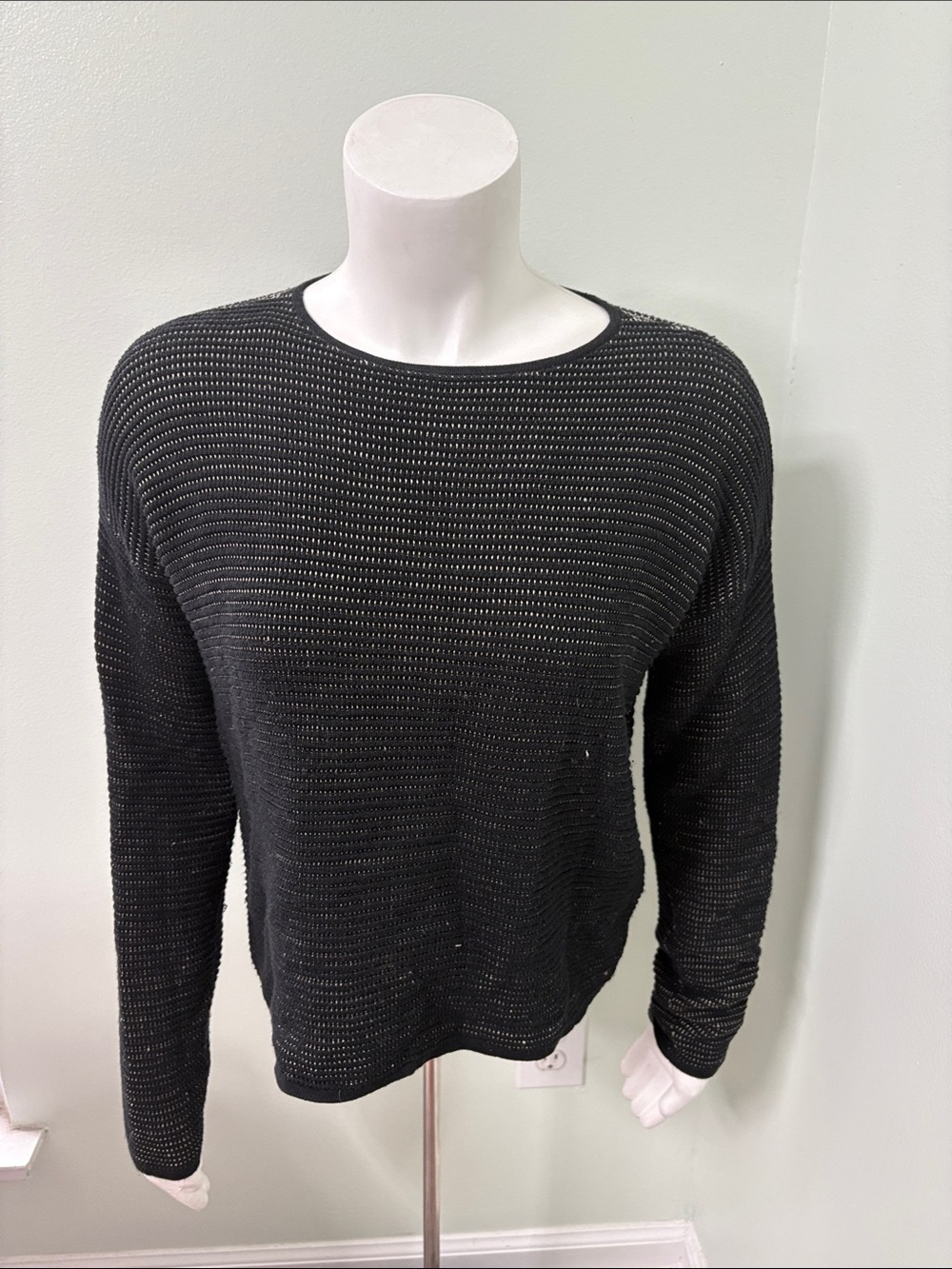 Eileen Fisher black & white sweater size XXS